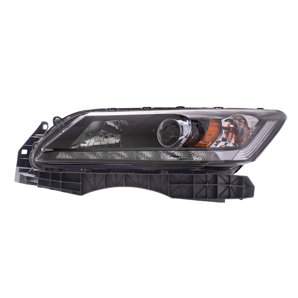 Brock Replacement Driver Side Halogen Combination Headlight Assembly Compatible with 2014-2015 Accord Hybrid
