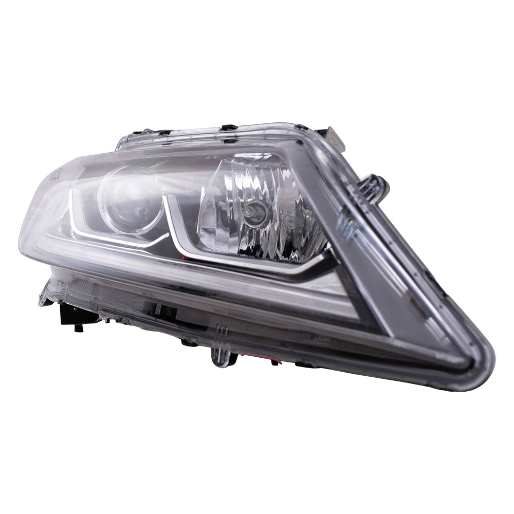 Brock Replacement Driver and Passenger Side Halogen Combination Headlight Assemblies Compatible with 2016-2017 Accord Coupe LX-S