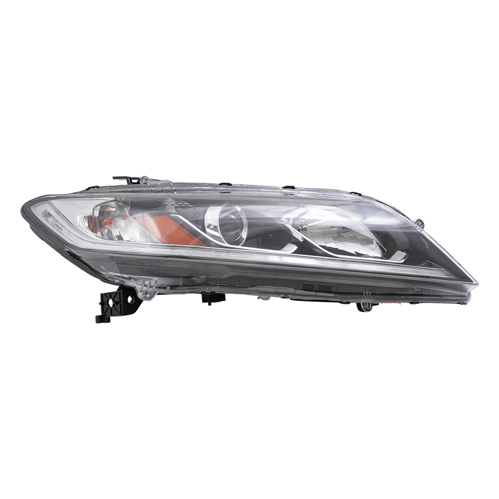 Brock Replacement Driver and Passenger Side Halogen Combination Headlight Assemblies Compatible with 2016-2017 Accord Coupe LX-S