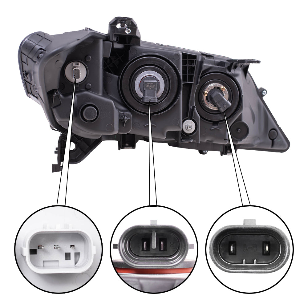 Brock Replacement Driver Side Halogen Combination Headlight Assembly Compatible with 2016-2017 Accord Coupe LX-S