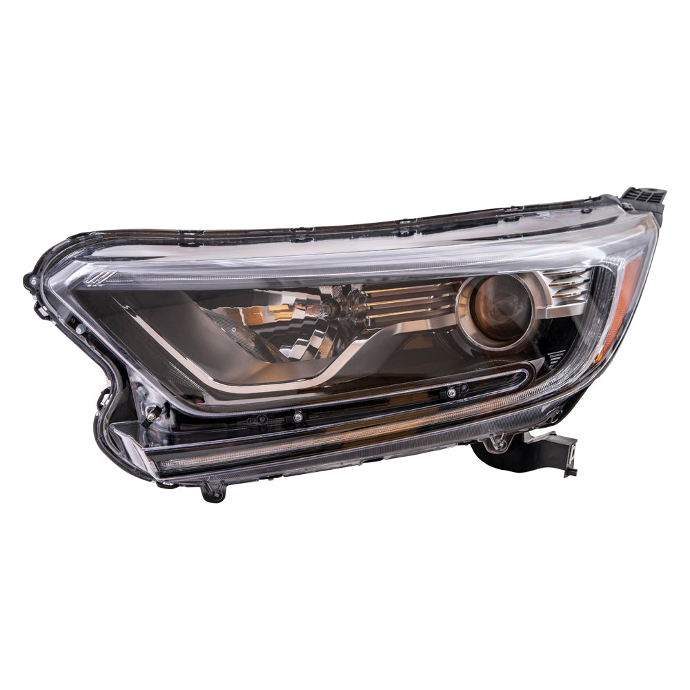 Brock Aftermarket Replacement Driver Left Halogen Combination Headlight Assembly With Side Cover Bracket Compatible With 2017-2021 Honda CR-V North America Built