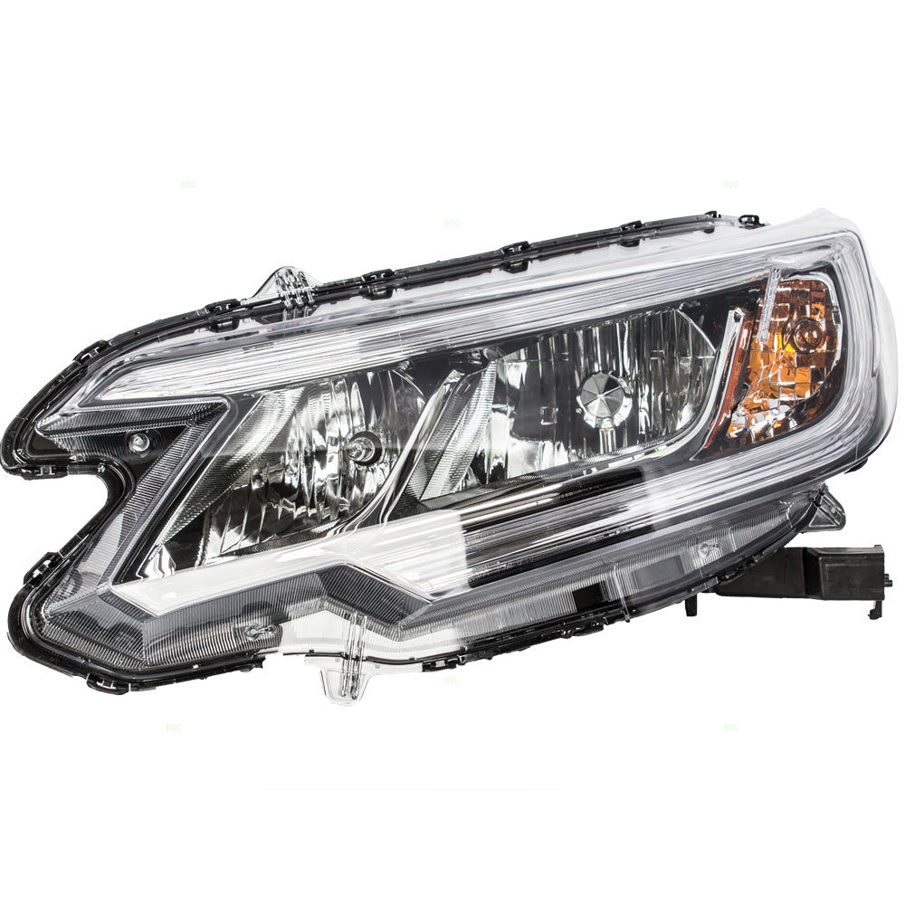Brock Replacement Drivers Halogen Combination Headlight Headlamp Compatible with 15-16 CR-V 33150-T1W-A11