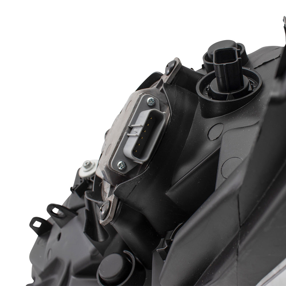 Brock Replacement Pair Set LED Combination Headlights Headlamps Compatible with 16-17 Accord Sedan 33150T2AA32 33100T2AA32