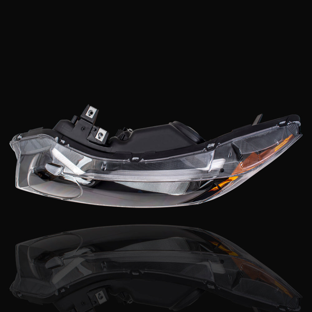 Brock Aftermarket Replacement Driver Left Passenger Right Halogen Combination Headlight Assembly Set Compatible With 2006-2008 Honda Civic Sedan