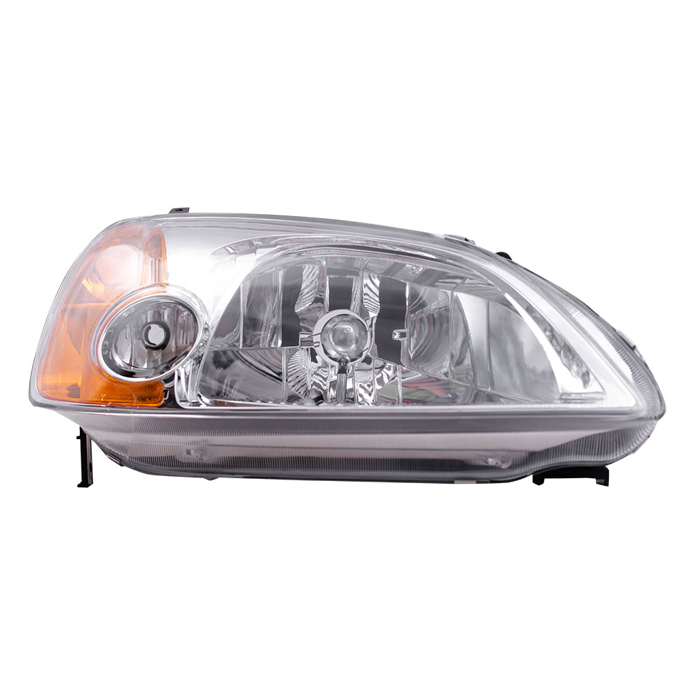 Fits Honda Civic 01-03 Passengers Coupe Headlight Headlamp Lens Unit 33151S5PA01