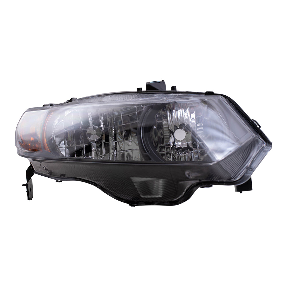 Fits Civic Coupe 06-11 Passengers Headlight - Amber Park Lens & Black Bezel