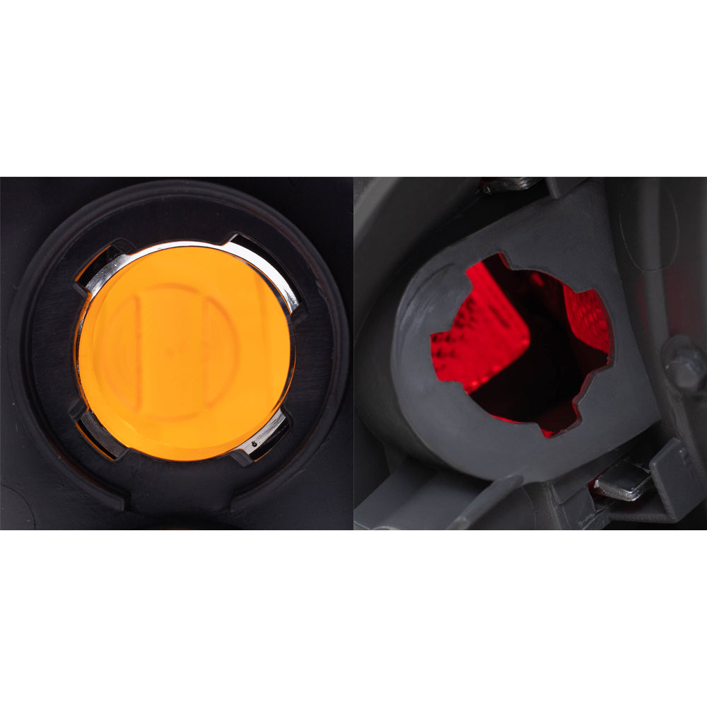 Brock Replacement Halogen Headlights with Tail Lights Compatible with 2006 2007 2008 Civic Sedan 1.8L 2.0L