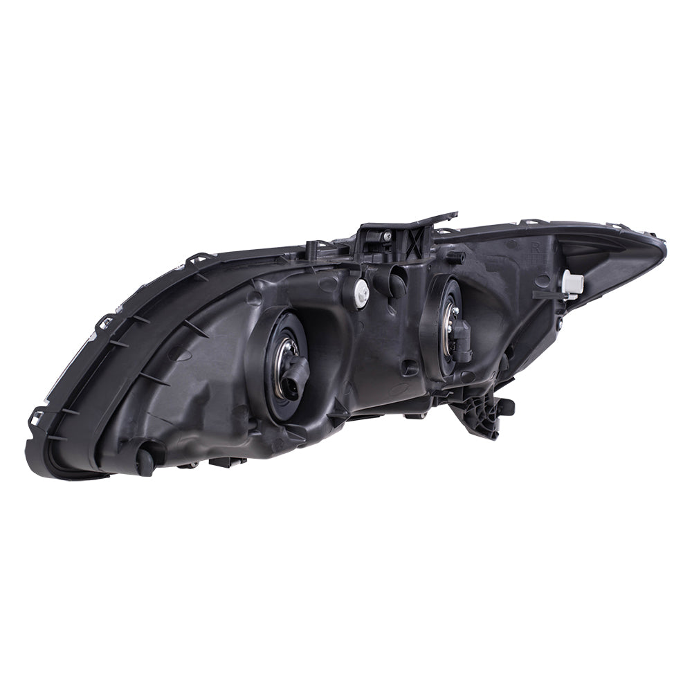 Brock Replacement Pair Set Halogen Combination Headlights Headlamps Compatible with 2012 Civic 33150-TR0-A01 33100-TR0-A01