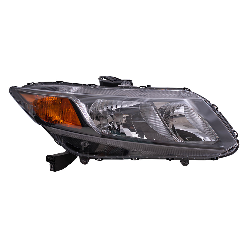 Fits Honda Civic 12 Passengers Halogen Combination Headlight Headlamp Assembly