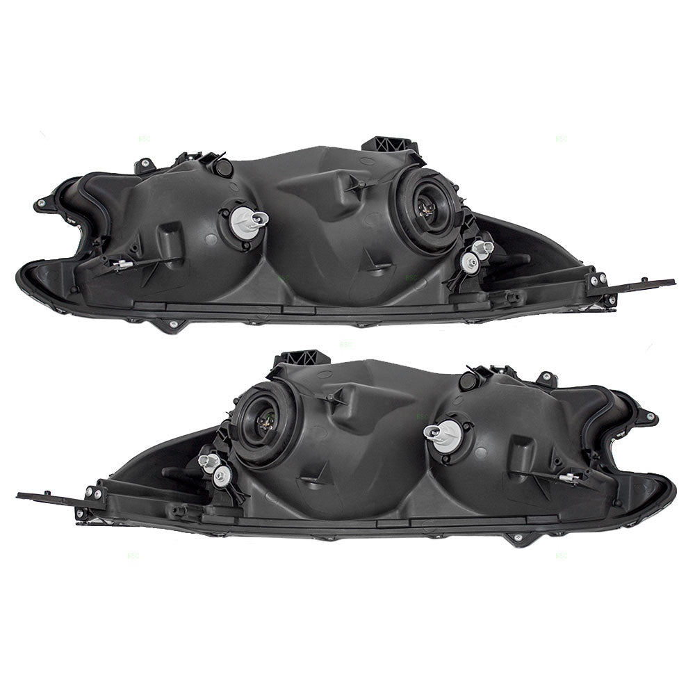 Brock Replacement Pair Set Halogen Combination Headlights Headlamps Compatible with 12-14 CR-V 33150-T0A-A01 33100-T0A-A01