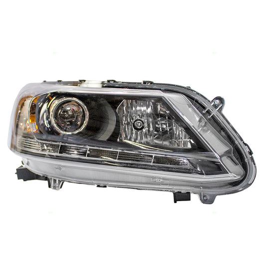Fits Honda Accord Sedan 13-15 w/LED DRL Passengers Combination Halogen Headlamp
