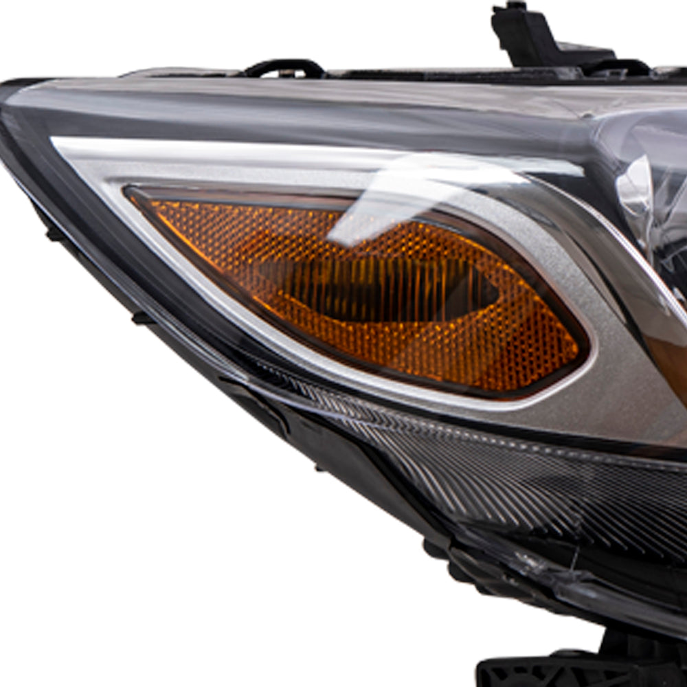 Brock Replacement Driver and Passenger Side CAPA-Certified Halogen Combination Headlight Assemblies Compatible with 2015-2017 Honda Fit Mexico Built ONLY