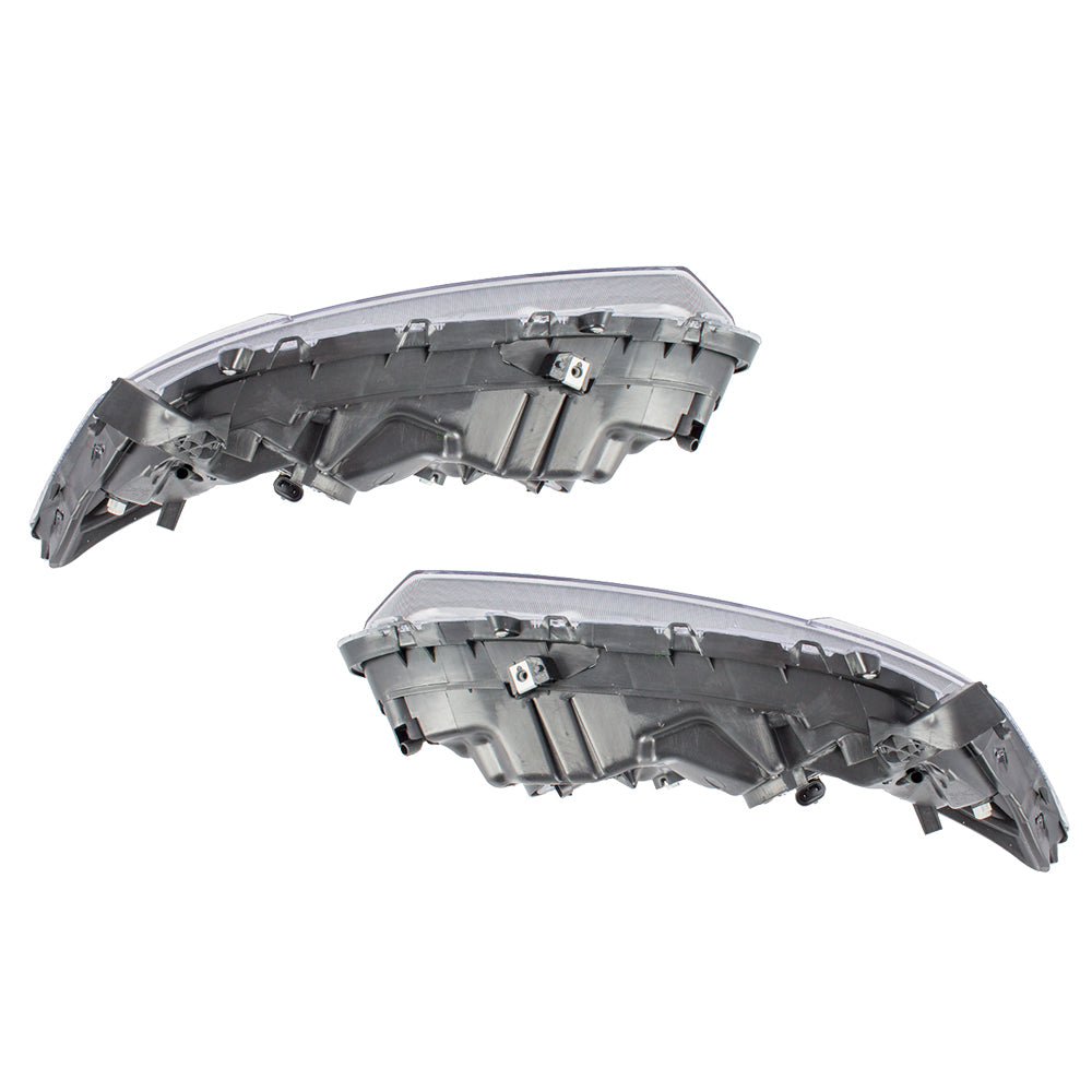 Brock Replacement Pair Set Halogen Headlights Headlamps Compatible with Civic 33150-TR0-A51 HO2503150