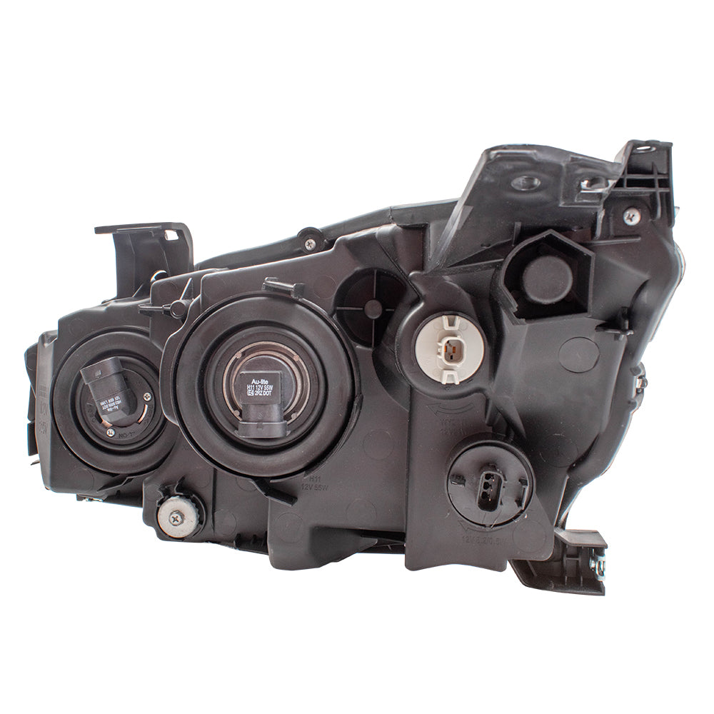 Brock Replacement Set Halogen Headlights with Chrome Bezels Compatible with 2016-2019 Civic Sedan Coupe Hatchback