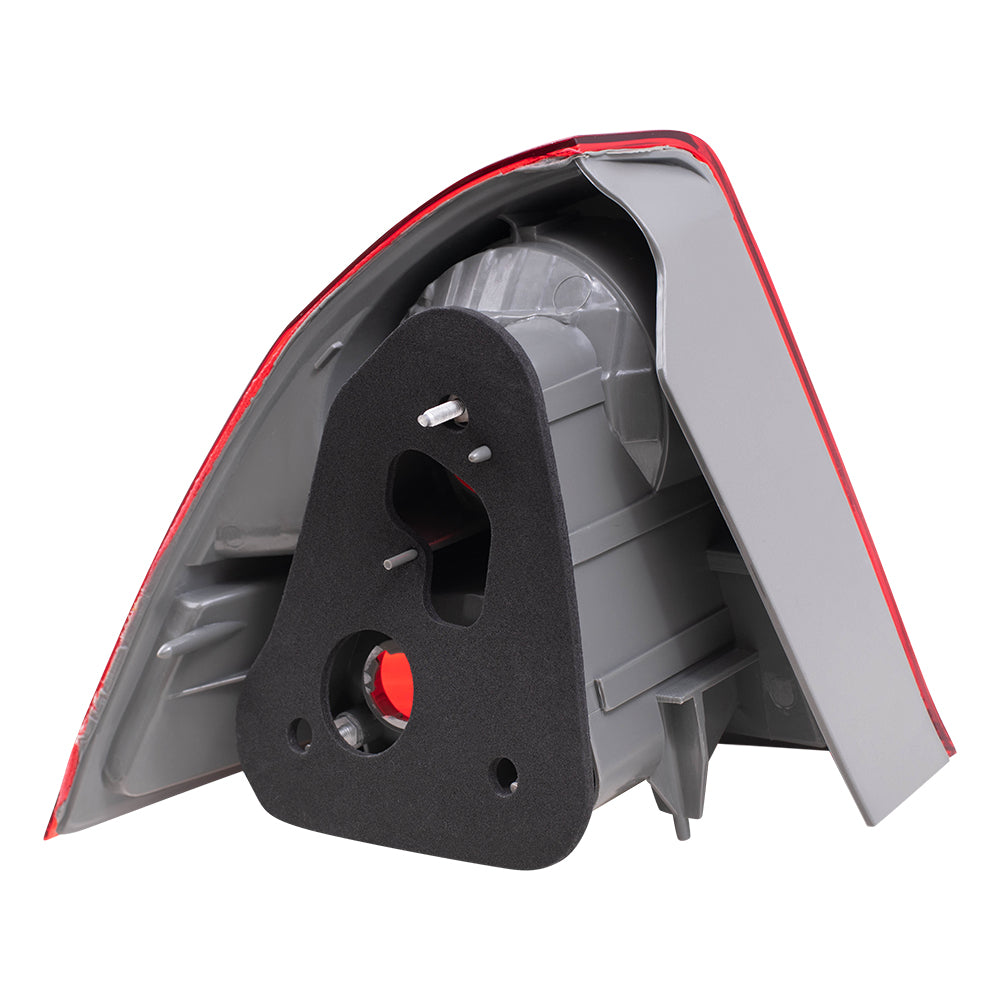 Brock Replacement Driver and Passenger Taillights Quarter Panel Mounted Tail Lamps Compatible with 03-05 Civic 33551S5DA51 33501S5DA51