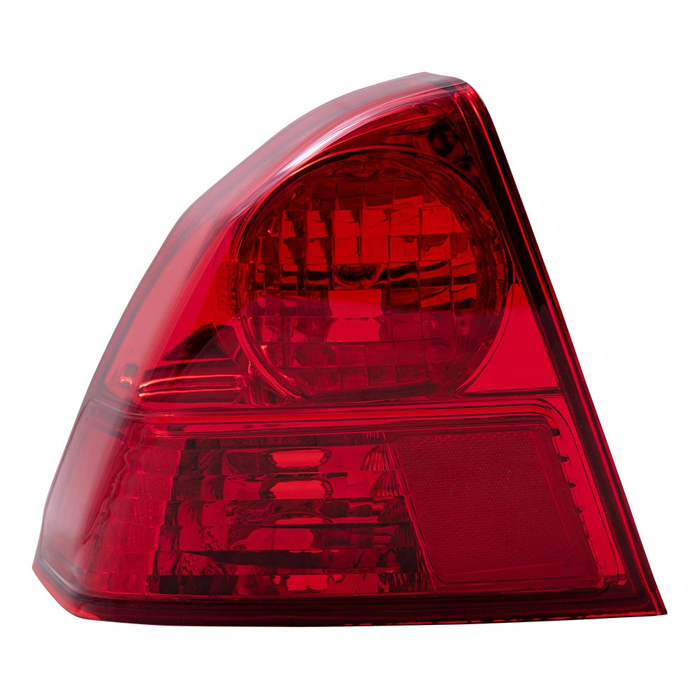 Brock Replacement Drivers Taillight Quarter Panel Mounted Tail Lamp Compatible with 03-05 Civic 33551S5DA51