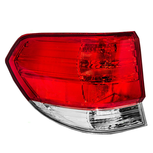 Brock Replacement Drivers Taillight Tail Lamp Compatible with 08-10 Van 33551SHJA51