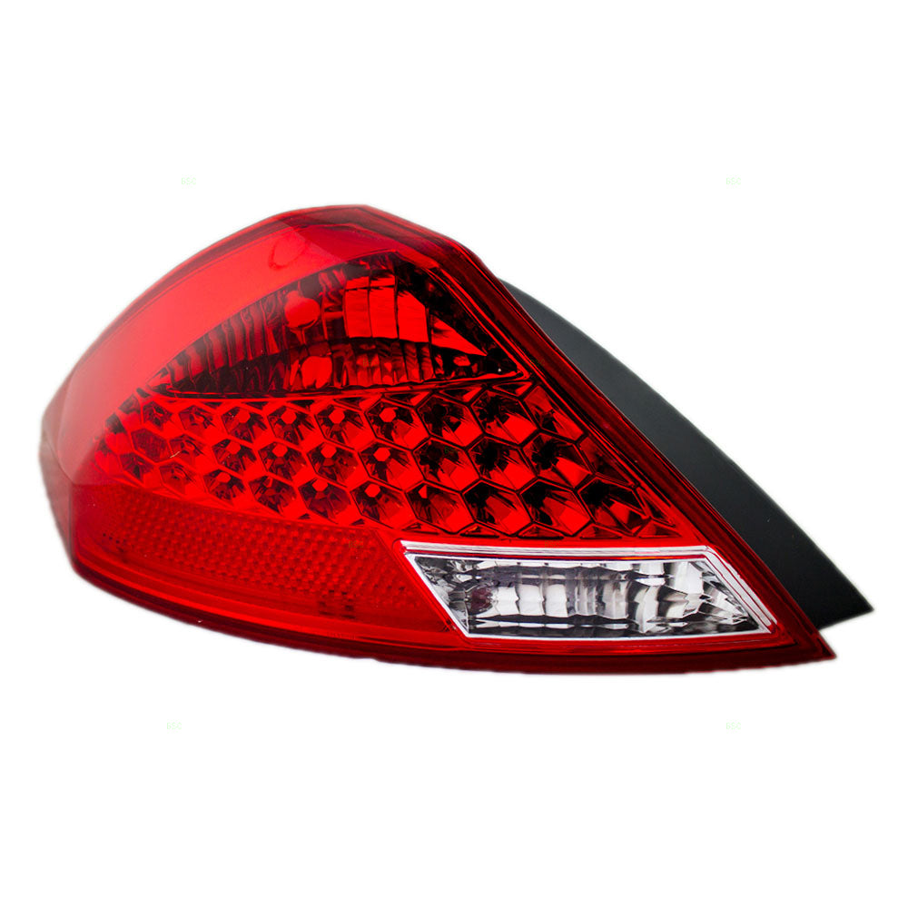 Brock Replacement Drivers Taillight Tail Lamp with Black Rim Compatible with 06-07 Accord 33551SDNA11