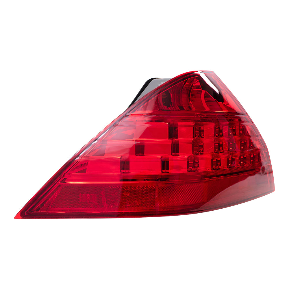 Brock Replacement Drivers Taillight Tail Lamp with Red Quarter Panel Mounted Lens Compatible with 06-07 Accord Sedan 33551SDAA32