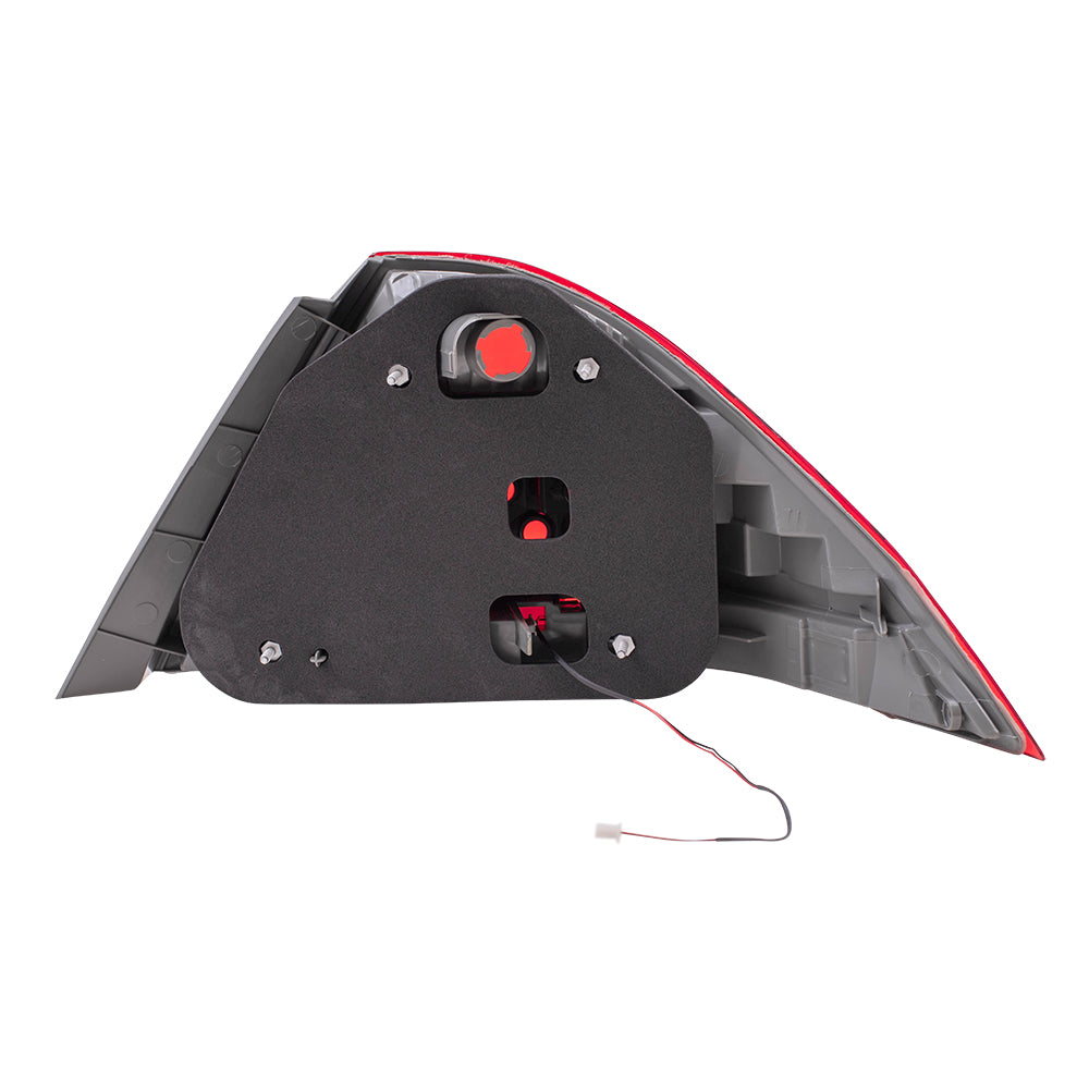 Brock Replacement Drivers Taillight Tail Lamp with Red Quarter Panel Mounted Lens Compatible with 06-07 Accord Sedan 33551SDAA32