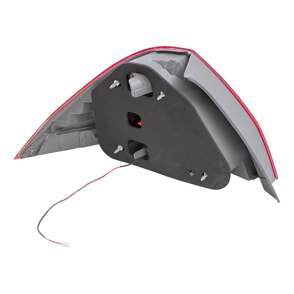 Brock Replacement Passengers Taillight Tail Lamp with Red Quarter Panel Mounted Lens Compatible with 06-07 Accord Sedan 33501SDAA32