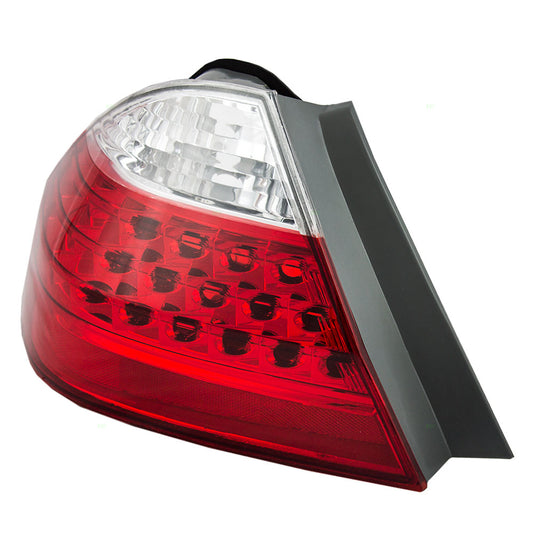 Brock Replacement Drivers Taillight Tail Lamp with & Red Lens Compatible with 06-07 Accord 33551SDRA01