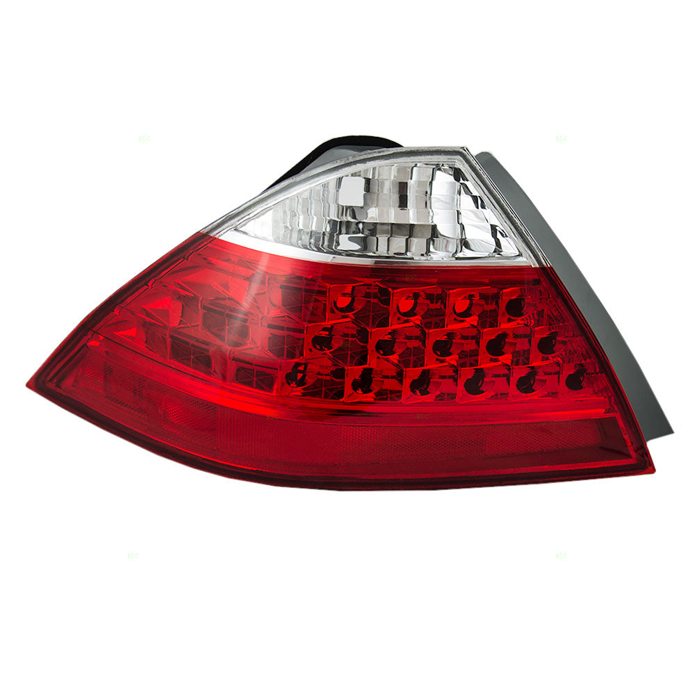 Brock Replacement Drivers Taillight Tail Lamp with & Red Lens Compatible with 06-07 Accord 33551SDRA01