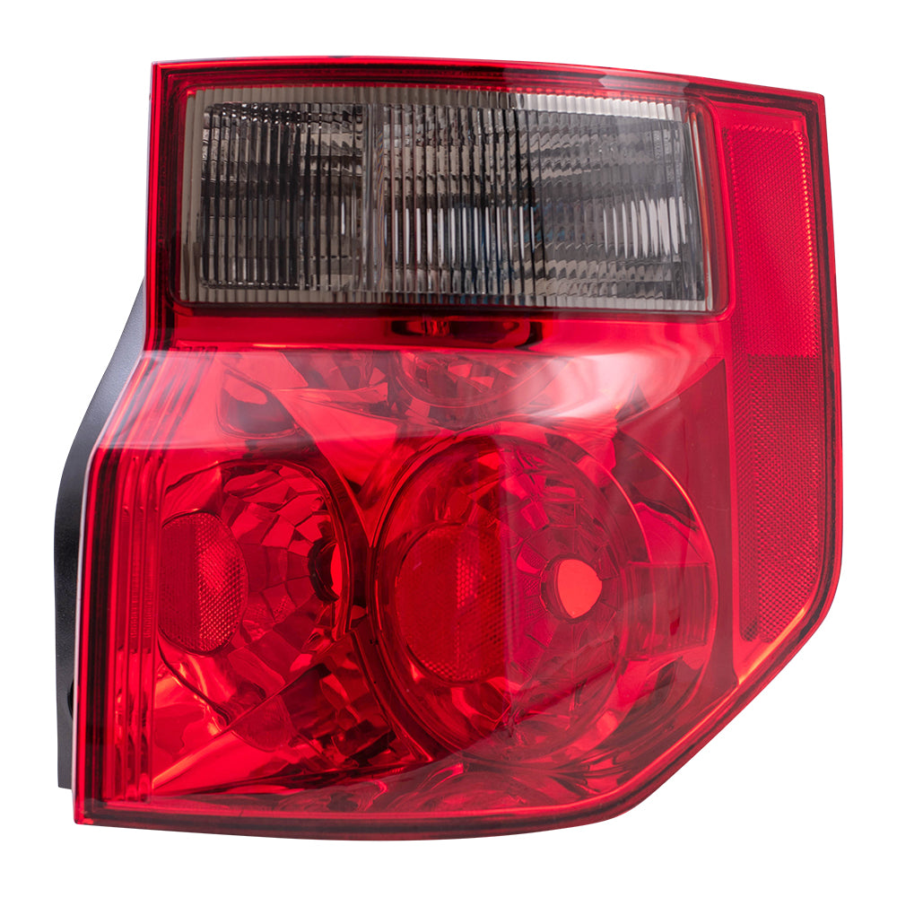 Brock Replacement Passengers Taillight Tail Lamp with Bright Red Lens Compatible with 03-08 Element 33501SCVA01
