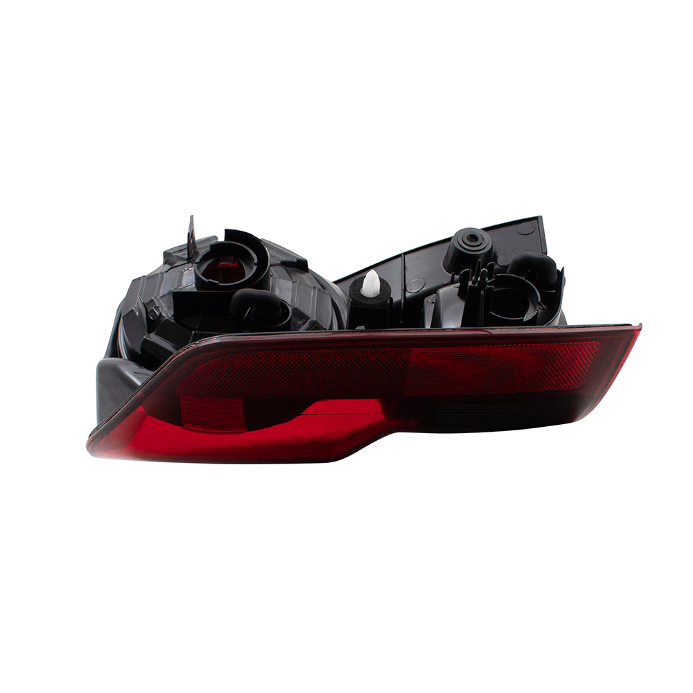 Brock Replacement Driver and Passenger Taillights Tail Lamps with Dark Red Lens Compatible with 03-08 Element 33551SCVA11 33501SCVA11