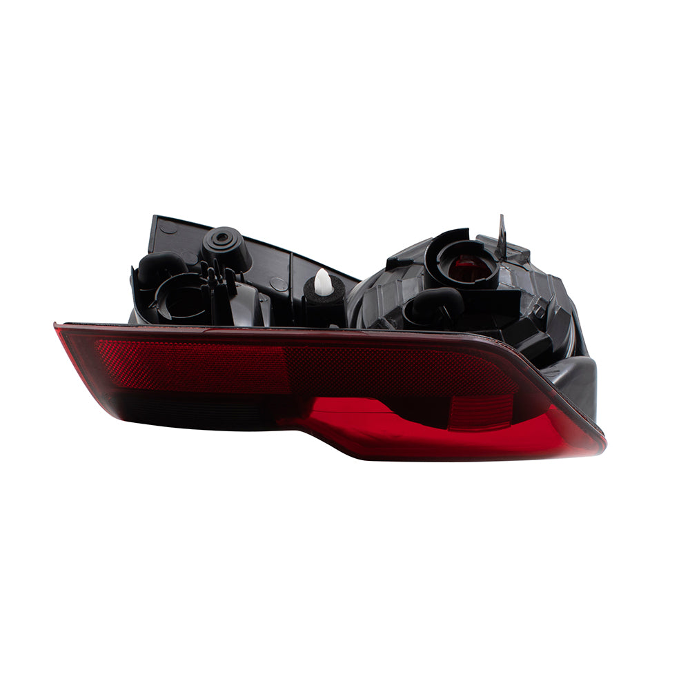 Brock Replacement Passengers Taillight Tail Lamp with Dark Red Lens Compatible with 03-08 Element 33501SCVA11