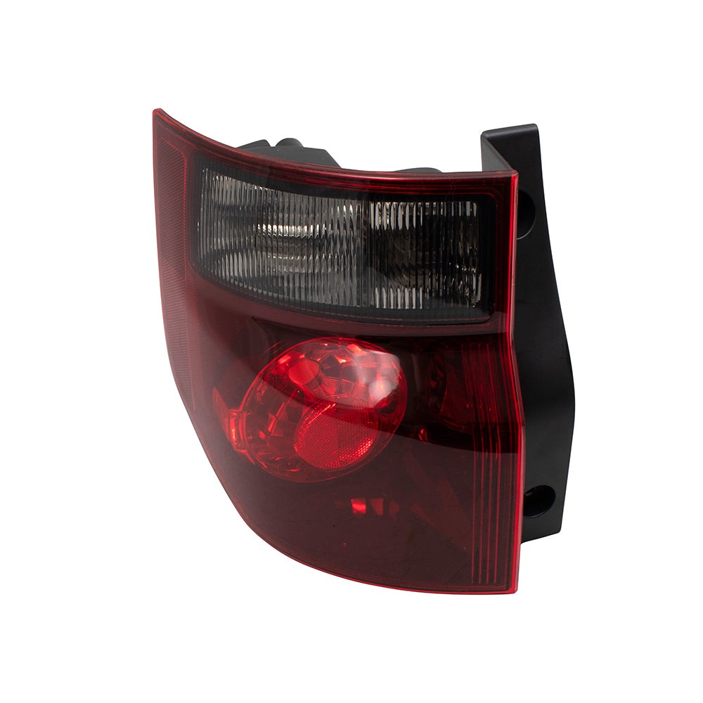 Brock Replacement Driver and Passenger Taillights Tail Lamps with Dark Red Lens Compatible with 03-08 Element 33551SCVA11 33501SCVA11