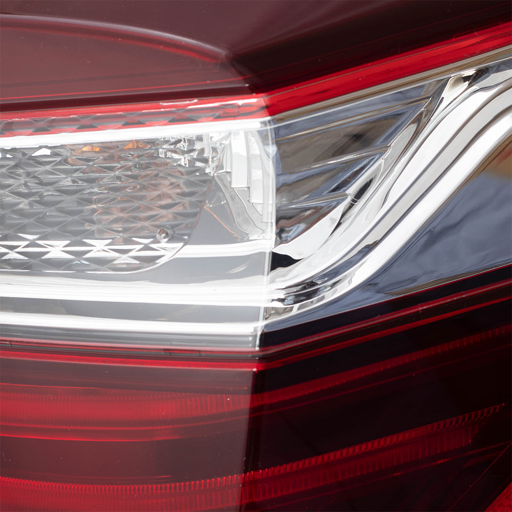 Brock Replacement Pair Tail Lights Compatible with 2016-2017 Accord Sedan Driver and Passenger Quarter Panel Mounted Taillamps Set fits 33550T2AA21 33500T2AA21