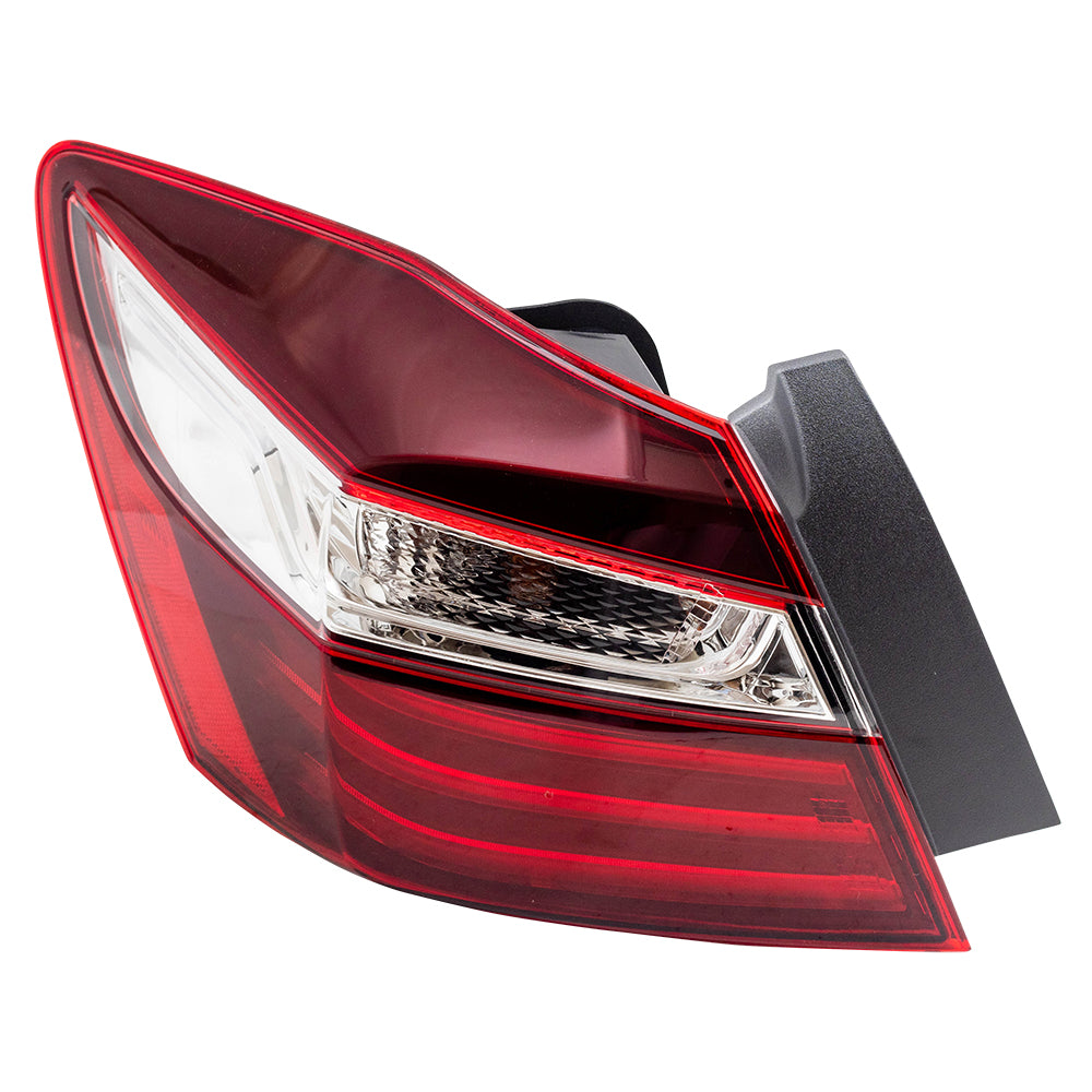 Brock Replacement Tail Light Compatible with 2016-2017 Accord Sedan Driver Quarter Panel Mounted Taillamp 33550T2AA21 33550-T2A-A21