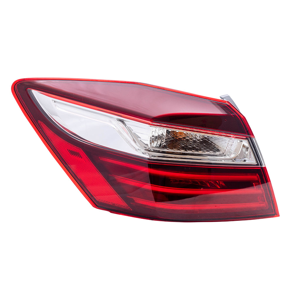 Brock Replacement Tail Light Compatible with 2016-2017 Accord Sedan Driver Quarter Panel Mounted Taillamp 33550T2AA21 33550-T2A-A21