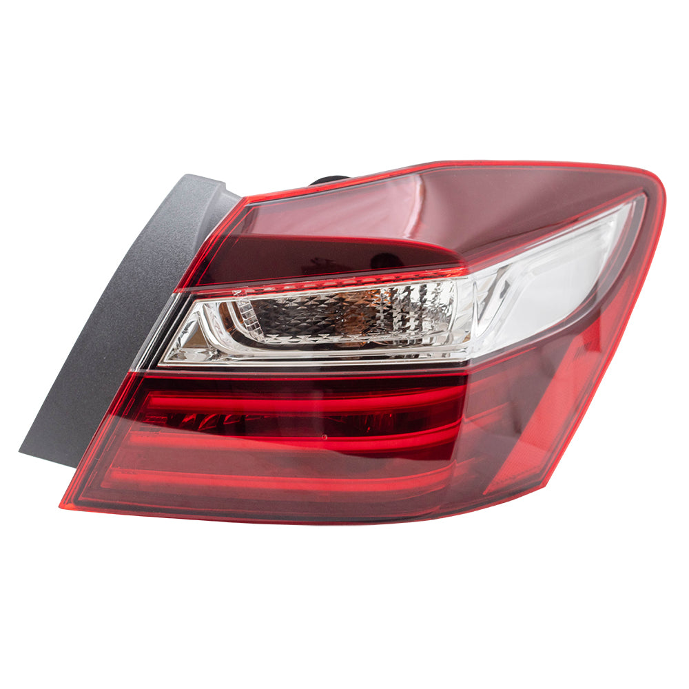 Brock Replacement Tail Light Compatible with 2016-2017 Accord Sedan Passenger Quarter Panel Mounted Taillamp fits 33500T2AA21 33500-T2A-A21