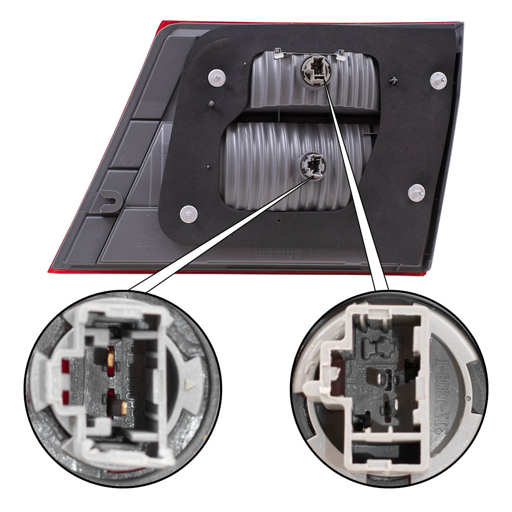 Brock Aftermarket Replacement Driver Left Tail Light Unit Liftgate Mounted Compatible with 2005-2007 Honda Odyssey