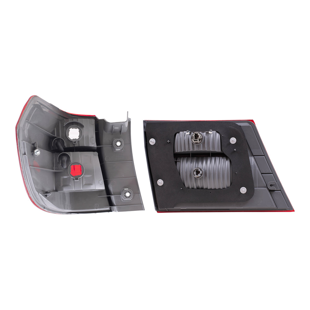 Brock Aftermarket Replacement Passenger Right Tail Light Units Liftgate Mounted and Quarter Mounted Compatible with 2005-2007 Honda Odyssey