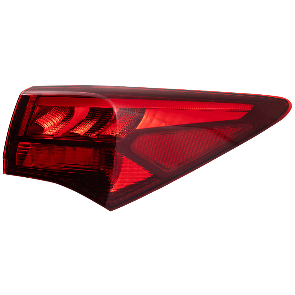 Brock Replacement Pair Set Tail Lights Quarter Panel Mounted Tail Lamp Compatible with 15-17 TLX 33550TZ3A01 33500TZ3A01 AC2804106 AC2805106