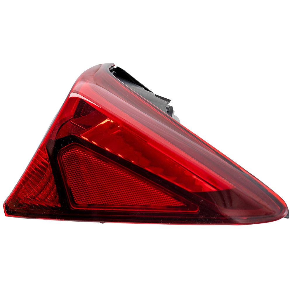 Brock Replacement Passengers Tail Light Quarter Panel Mounted Tail Lamp Compatible with 15-17 TLX 33500TZ3A01 AC2805106
