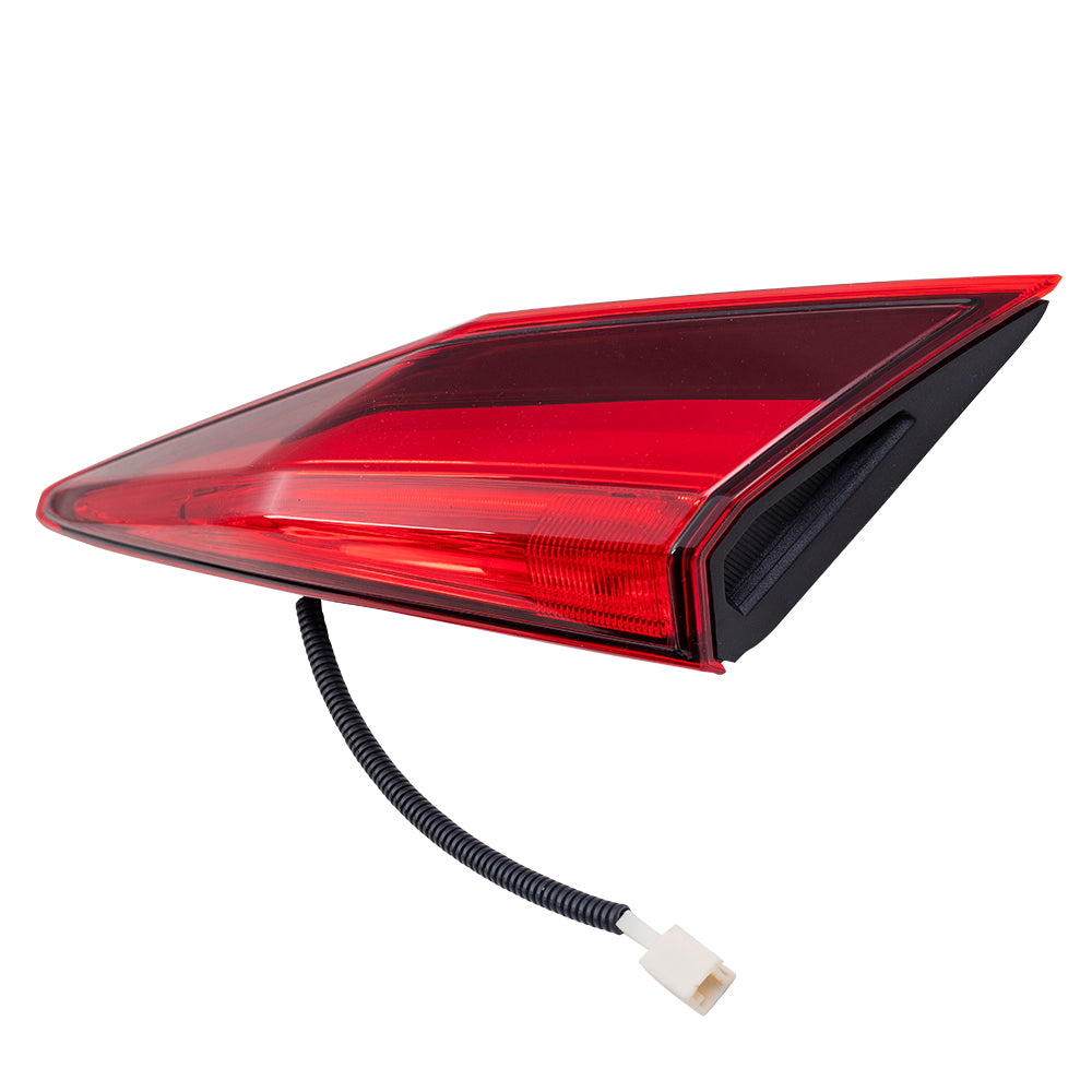 Brock Replacement Pair Tail Lights Compatible with 2016-20219 Civic Sedan Driver and Passenger Lid Mounted Set Tail Lamps 34155TBAA01 34150TBAA01