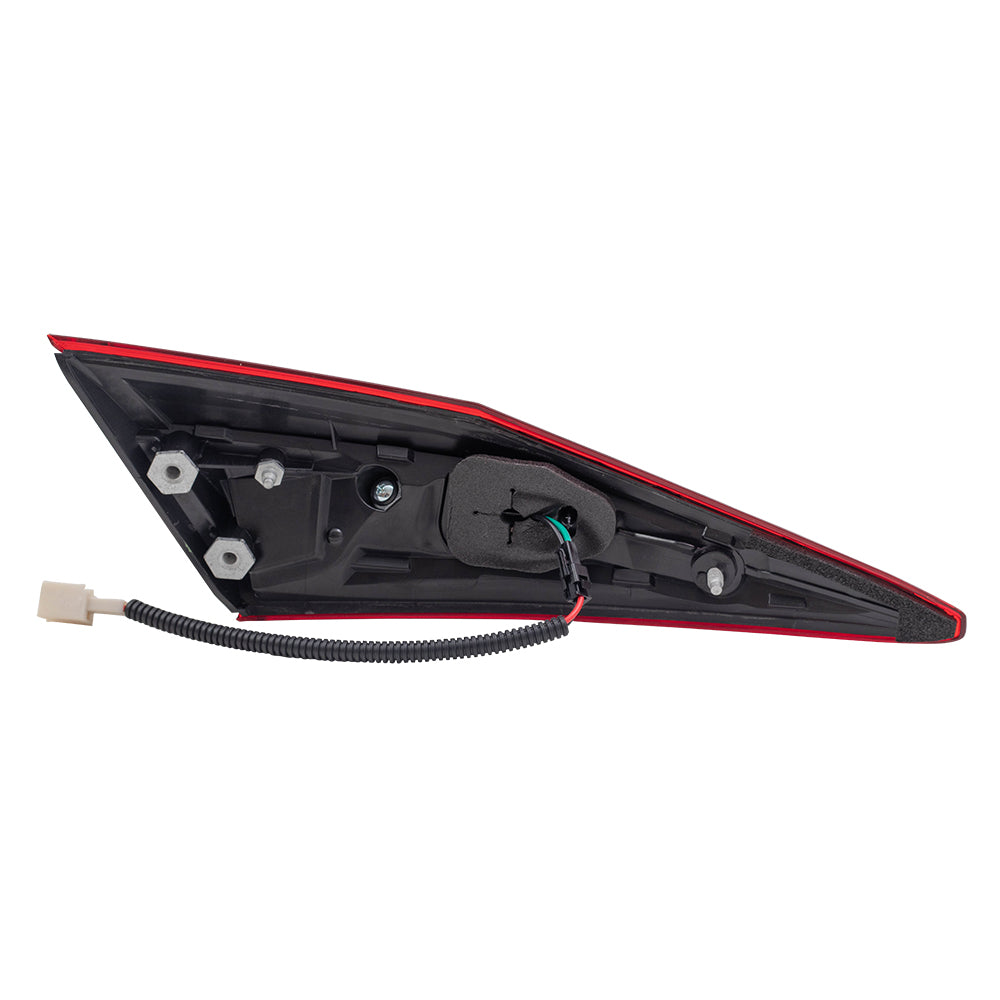 Brock Replacement Pair Tail Lights Compatible with 2016-20219 Civic Sedan Driver and Passenger Lid Mounted Set Tail Lamps 34155TBAA01 34150TBAA01