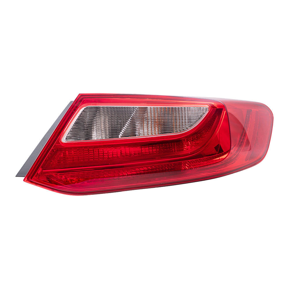 Brock Replacement Driver and Passenger Side Tail Light Assembly Set Compatible with 2013-2015 Accord Coupe