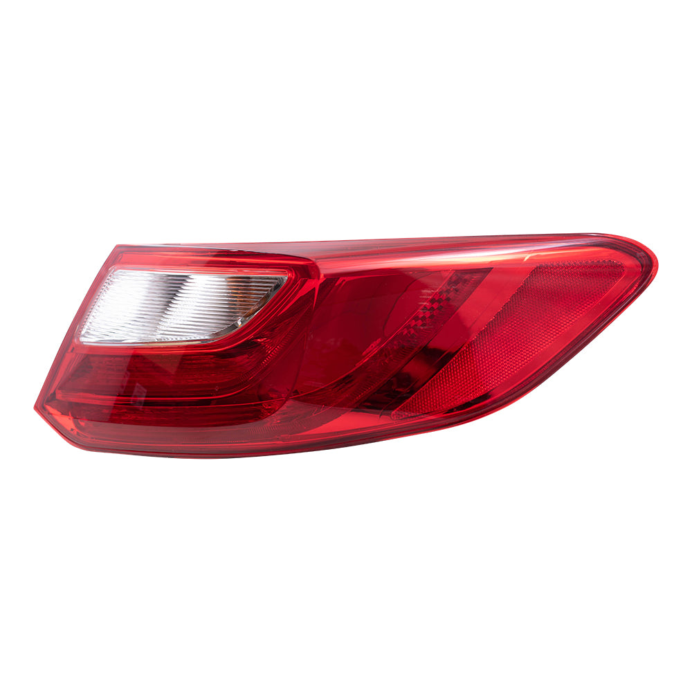 Brock Replacement Driver and Passenger Side Tail Light Assembly Set Compatible with 2013-2015 Accord Coupe