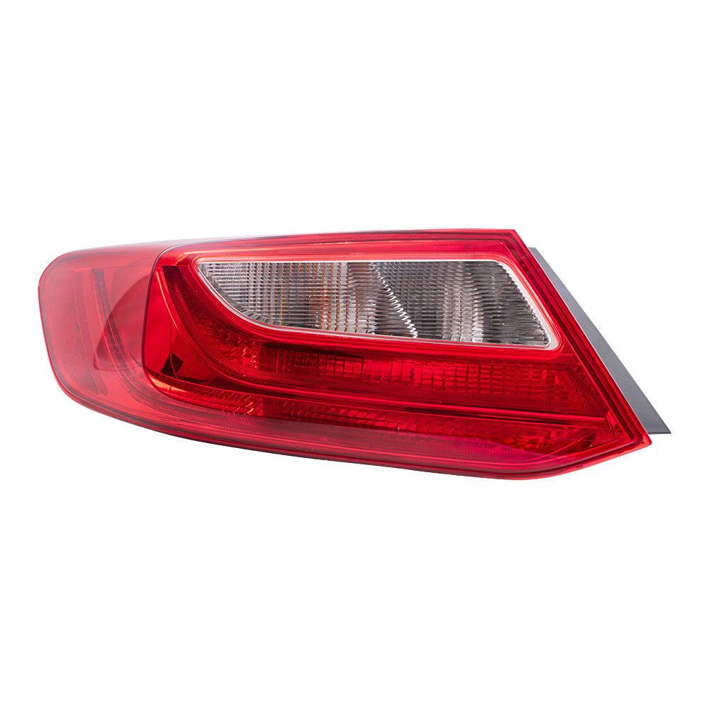 Brock Replacement Driver Side Tail Light Assembly Compatible with 2013-2015 Accord Coupe