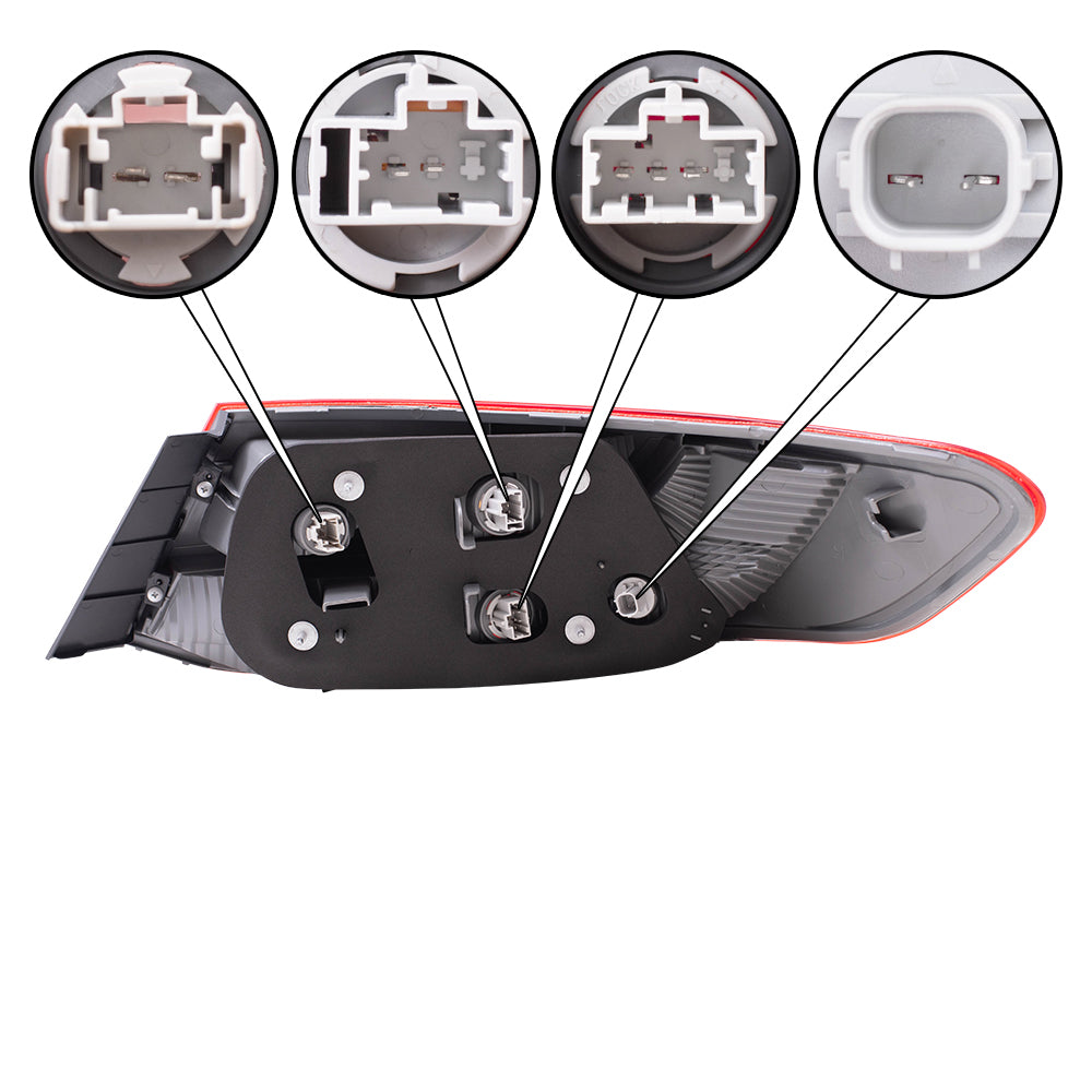 Brock Replacement Driver Side Tail Light Assembly Compatible with 2013-2015 Accord Coupe