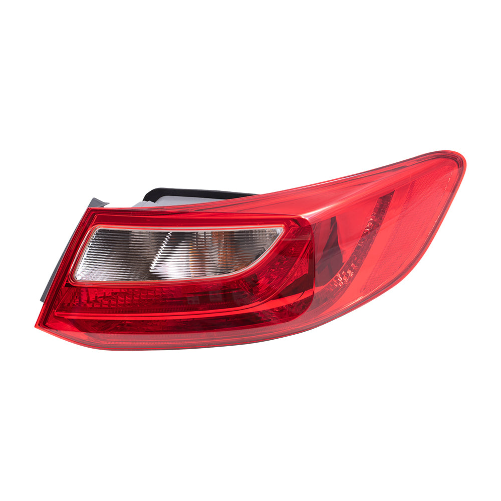 Brock Replacement Passenger Side Tail Light Assembly Compatible with 2013-2015 Accord Coupe