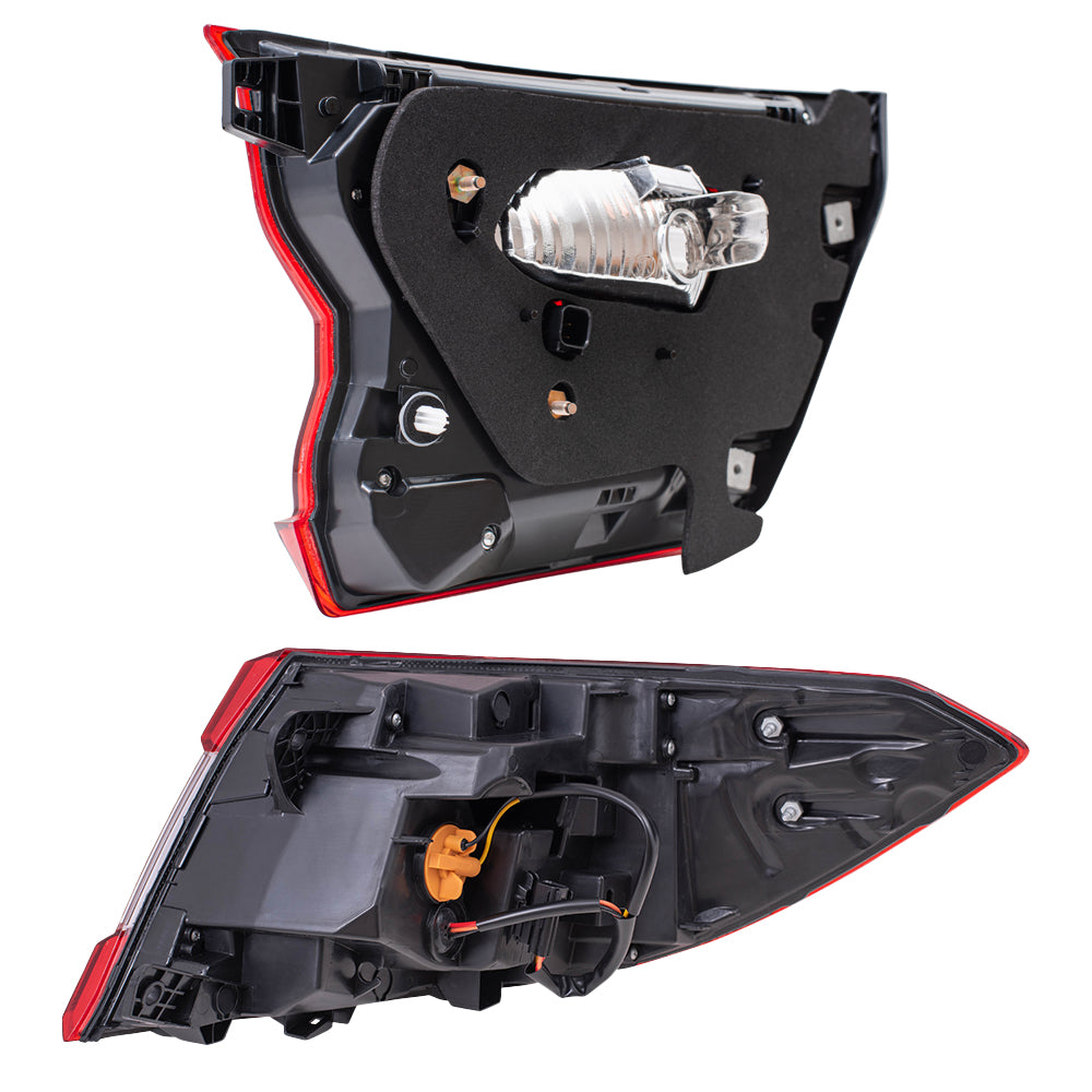 Brock Aftermarket Replacement Driver Left Tail Light Assembly Set Compatible With 2018-2022 Honda Accord Sedan Except Touring