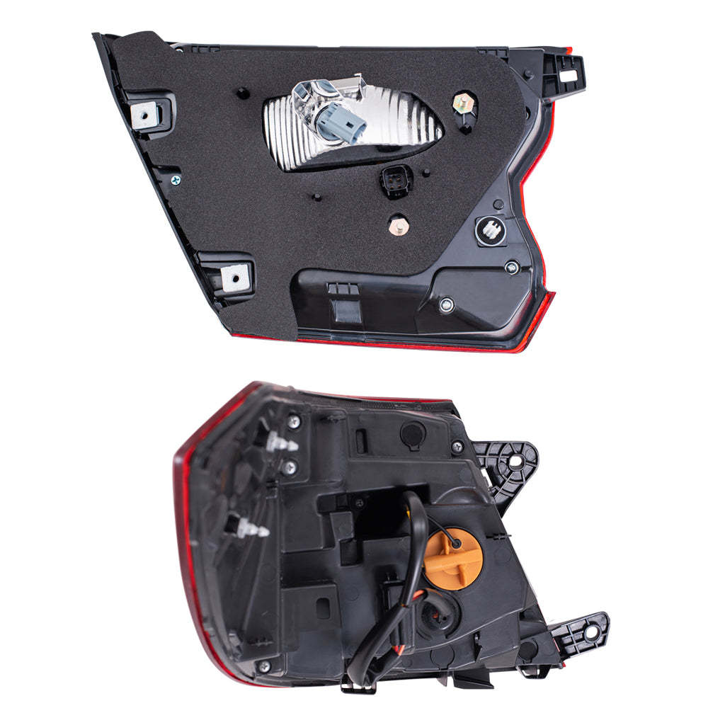 Brock Aftermarket Replacement Passenger Right Tail Light Assembly Set Compatible With 2018-2022 Honda Accord Sedan Except Touring