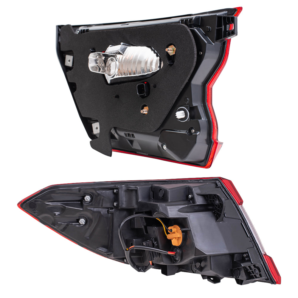 Brock Aftermarket Replacement Passenger Right Tail Light Assembly Set Compatible With 2018-2022 Honda Accord Sedan Except Touring