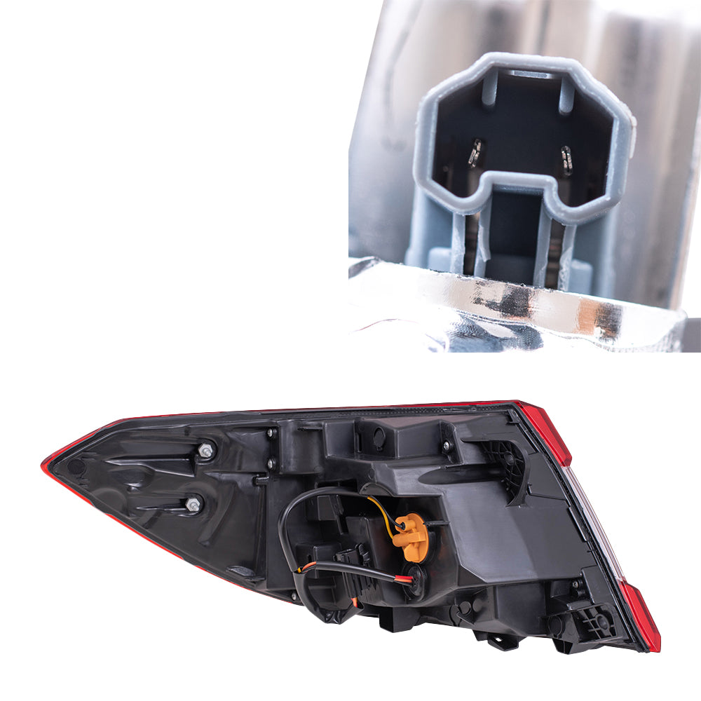 Brock Aftermarket Replacement Passenger Right Tail Light Assembly Set Compatible With 2018-2022 Honda Accord Sedan Touring